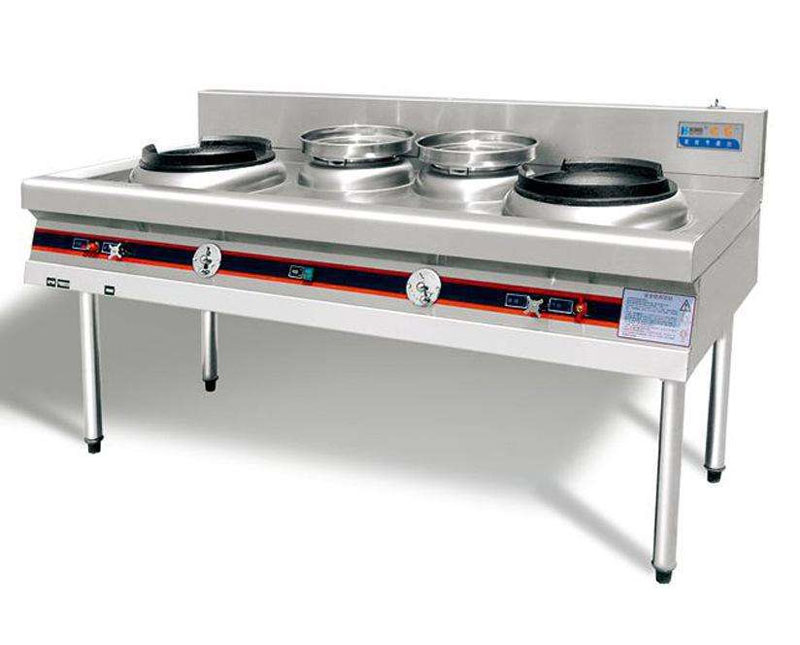 京式雙炒雙溫灶 尺寸:1800x1000x800+450mm